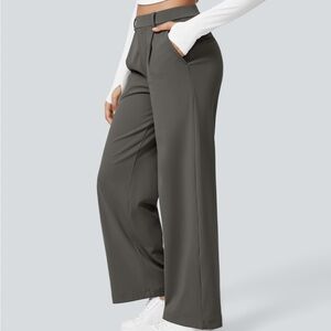 Women's Wide-Leg Gray Pants